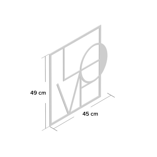 Hashtag Home Art Series Big Love Metal Wall Décor & Reviews Wayfair.co.uk